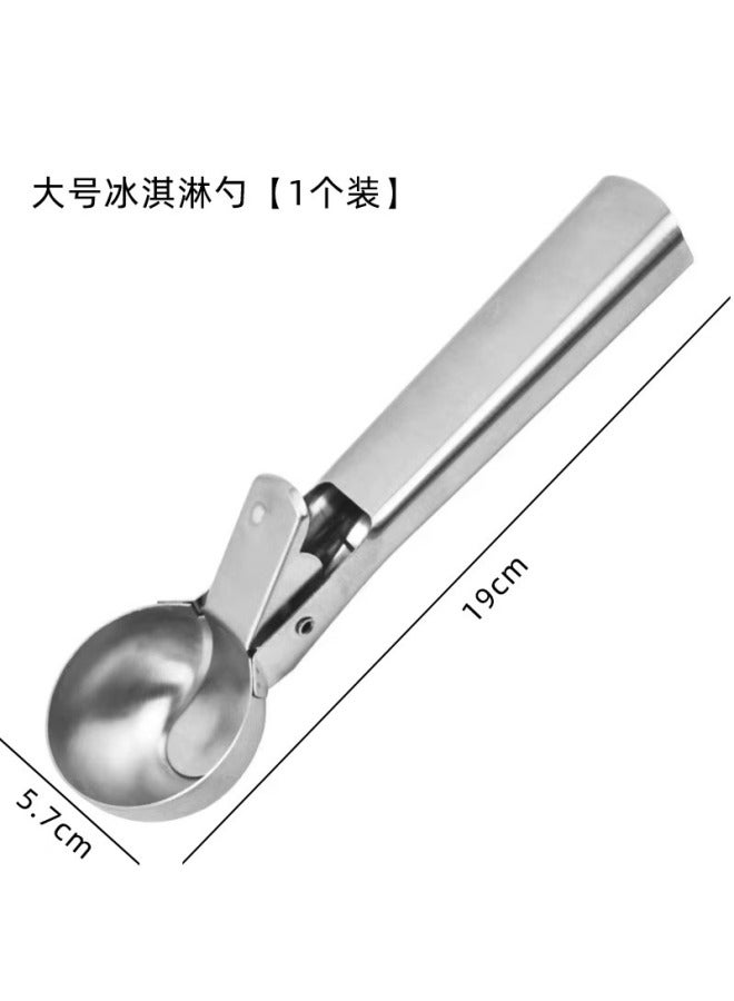 Ice Cream Spoon Ice Cream Spoon Ball Digger Fruit Ball Digging Spoon Stainless Steel Watermelon Spoon Mold Ice Cream Digging Spoon
