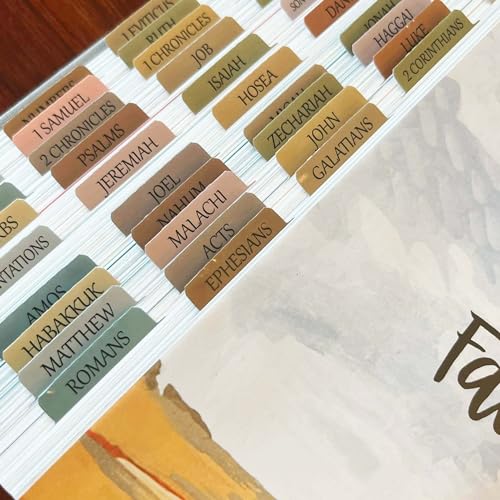 Thinkor Reposition Laminated Bible Tabs, Large Print Stickers, Easy to Read and Apply Bible Tabs for Women and Man (Boho Style) - Image 4