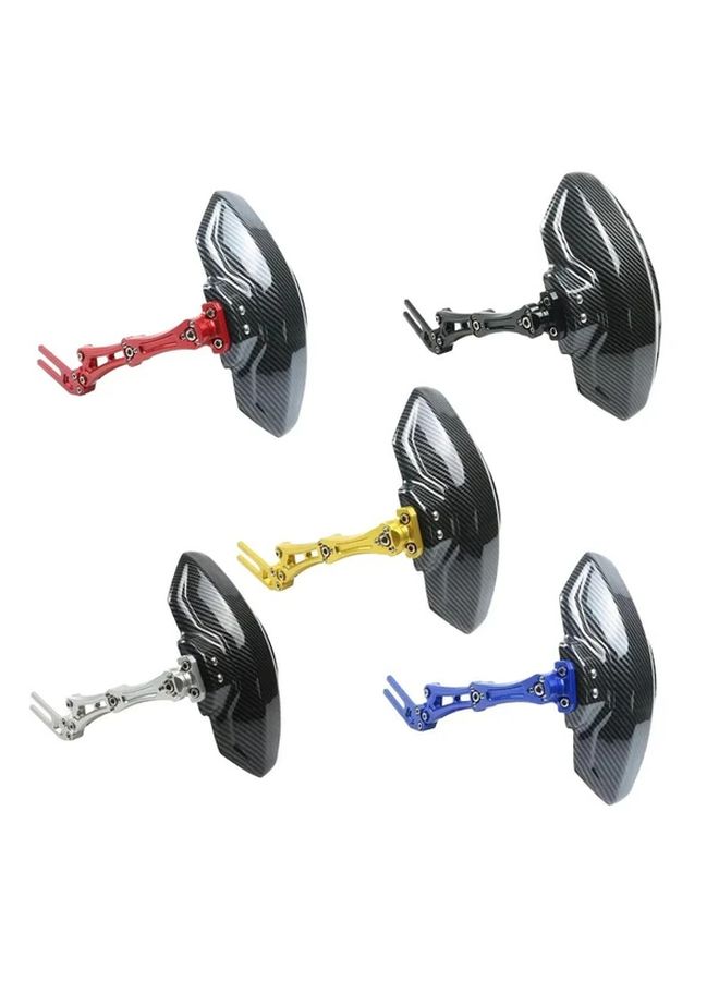 CNC Aluminum Alloy Blue Motorcycle And Bicycle Adjustable Carbon Fiber Rear Wheel Fender Universal Modification Accessory - Image 4