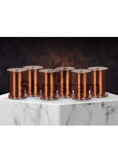 Shrustam Shrustam Stainless Steel HeavyDuty Round Furniture Sofa Legs RoseGold Finish 6 x 50mm x 2mm Pack of 6  - Image 1