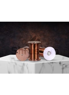 Shrustam Shrustam Stainless Steel HeavyDuty Round Furniture Sofa Legs RoseGold Finish 6 x 50mm x 2mm Pack of 6  - Image 3