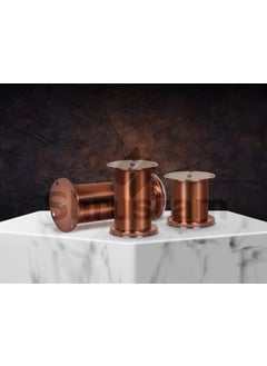 Shrustam Shrustam Stainless Steel HeavyDuty Round Furniture Sofa Legs RoseGold Finish 6 x 50mm x 2mm Pack of 6  - Image 4
