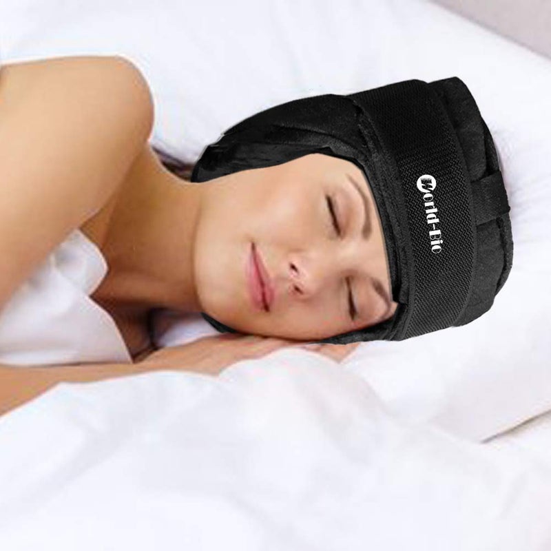 WORLD-BIO Migraine Relief Cap with Reusable Gel Ice Packs, Soothing Headache Relief Cap for for Tension and Stress,Wearable Long Lasting Cold Cooling Head Wrap for Headaches & Chemotherapy - Image 2