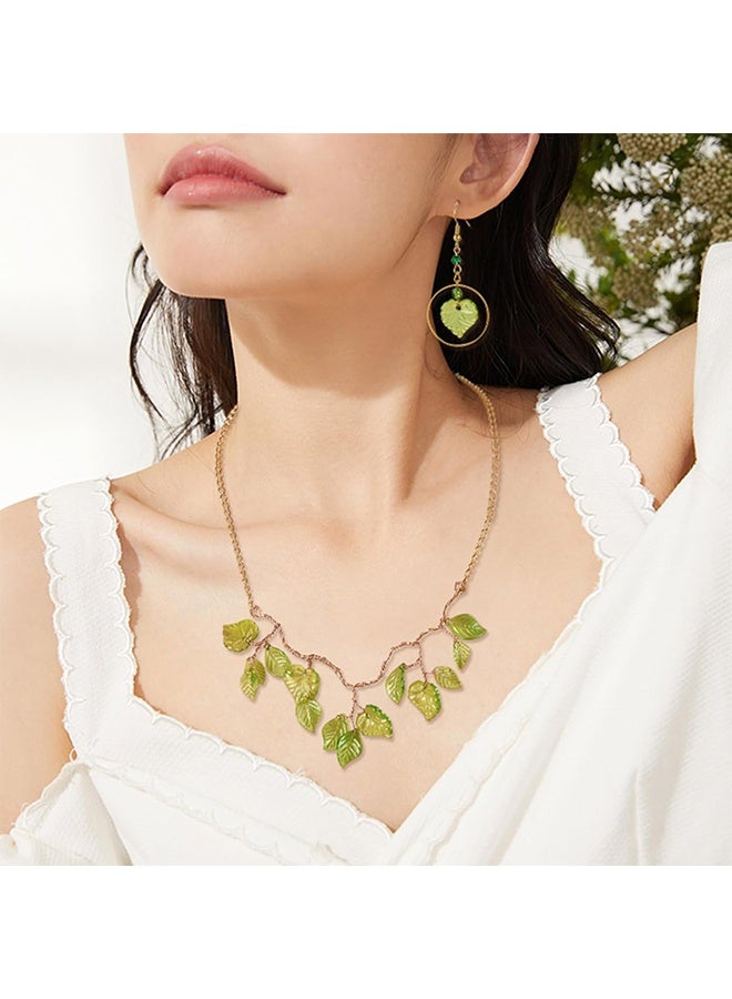 400 Pcs Green Acrylic Leaf Beads Transparent Maple Leaves Pendants Tiny Green Leaf Bead Caps for Jewelry Making DIY Spring Crafts Earring Bracelet - Image 5