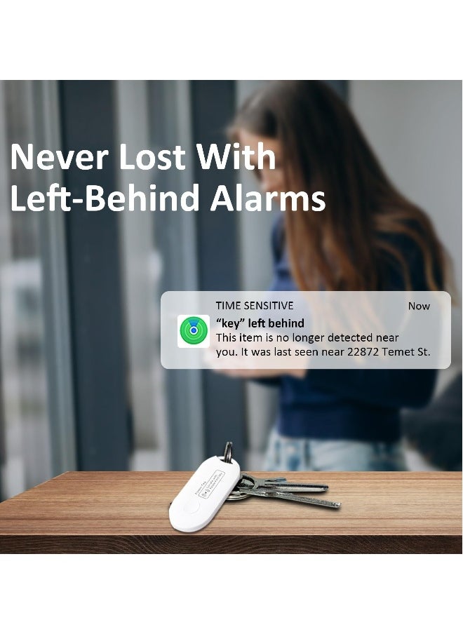 Generic - Key Finder Item Bluetooth Tracker Mini Tag Luggage Work with Apple Find My APP, 10 Months Long Working Time, Small Size, 200 ft Range, Global Positioning, iOS White 2Pack - Image 1