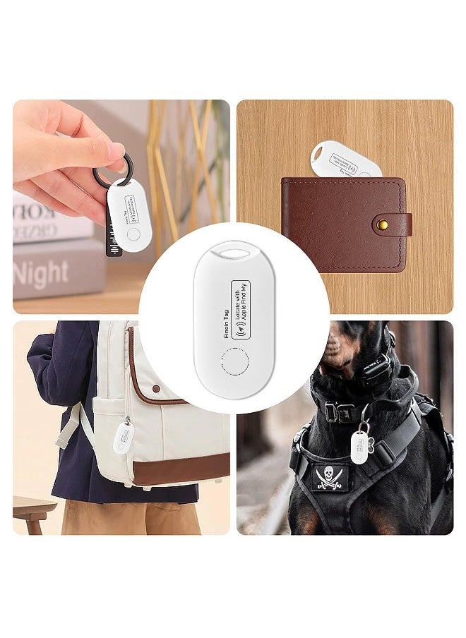 Generic - Key Finder Item Bluetooth Tracker Mini Tag Luggage Work with Apple Find My APP, 10 Months Long Working Time, Small Size, 200 ft Range, Global Positioning, iOS White 2Pack - Image 1