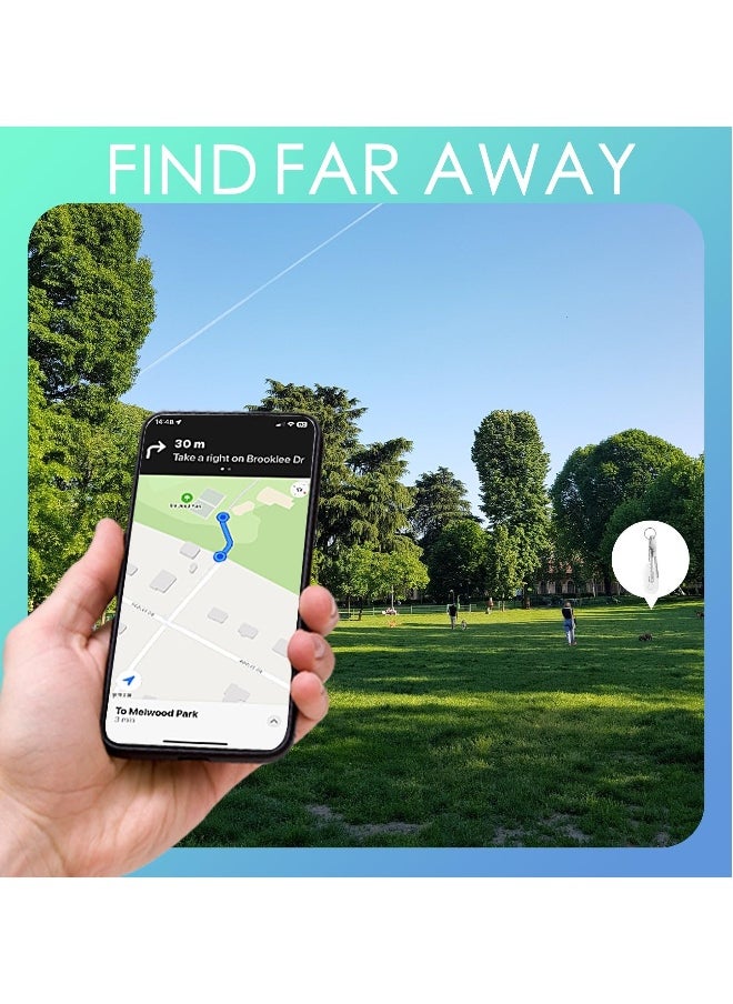 Generic - Key Finder Item Bluetooth Tracker Mini Tag Luggage Work with Apple Find My APP, 10 Months Long Working Time, Small Size, 200 ft Range, Global Positioning, iOS White 2Pack - Image 1