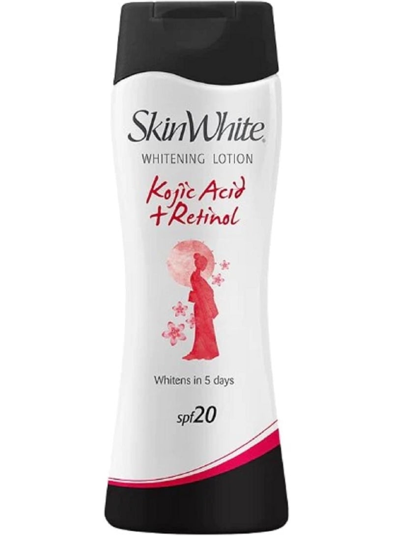 skin white Whitening Lotion Kojic Acid + Retinol SPF 20 100 ml