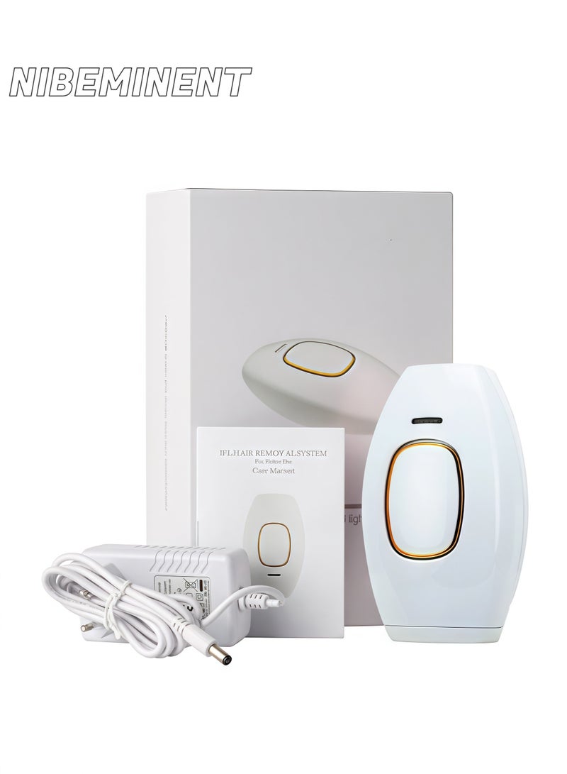 NIBEMINENT Laser Hair Removal IPL Epilators Device 500000 Flashes Epilators Hair Removal Machine Women Shaving Home Use Painless Body Shaver (White) - Image 1