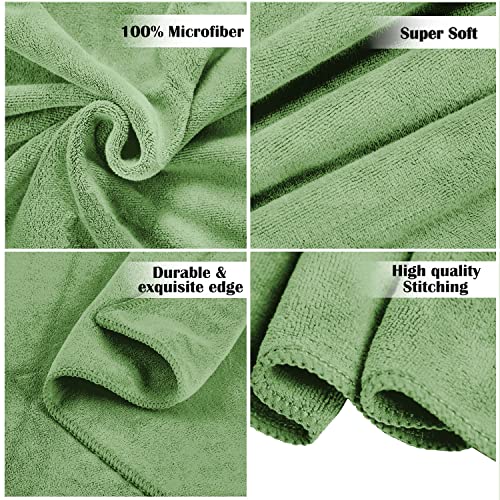 Sassoon Venir Microfiber 1 Piece Women Bath Towel 450 GSM (60x120cm, Green Color) Ultra Soft Material, Towel for Daily use - Image 5