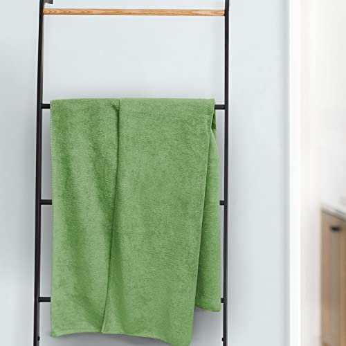Sassoon Venir Microfiber 1 Piece Women Bath Towel 450 GSM (60x120cm, Green Color) Ultra Soft Material, Towel for Daily use - Image 2