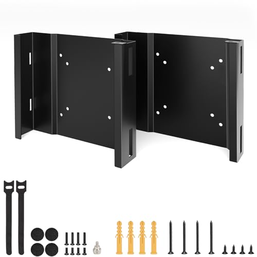 2 Pack Mini PC Mount for Dell OptiPlex Micro Form Factor Case Wall VESA and Under Desk Mount for Dell MFF 7080 5070 3000 7060 7090 7010 3060 3040 3046 3050 3090 7080XE Micro PC Mounting Bracket