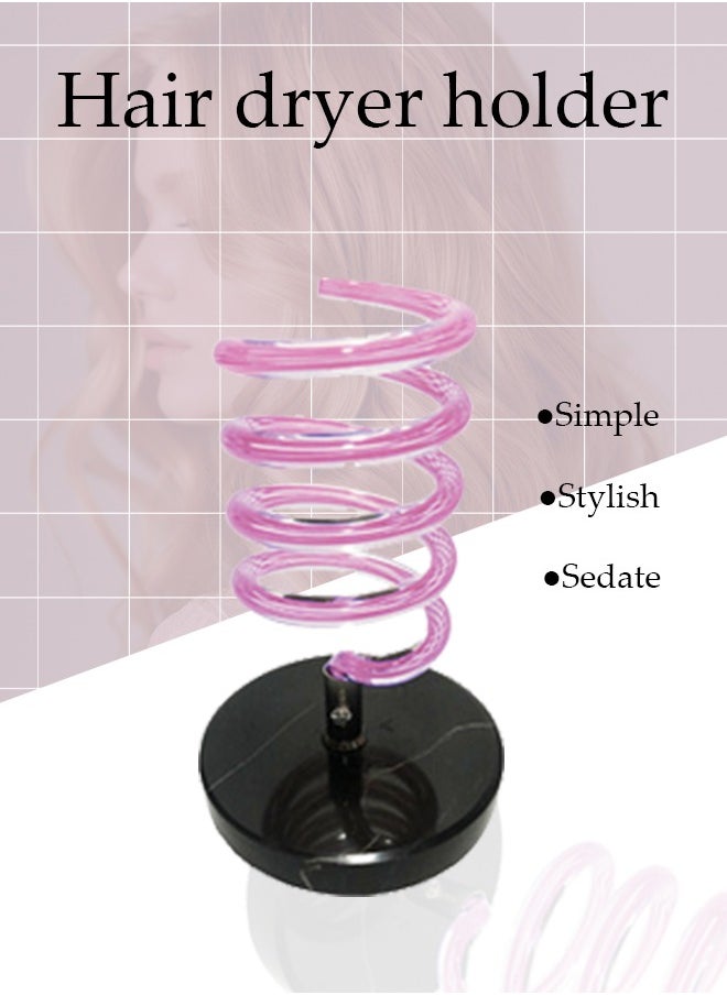 Generic - Professional Marble Hair Dryer Stand Table Type Dryer Holder Specially for Salon Hotel Use Pink - Image 1