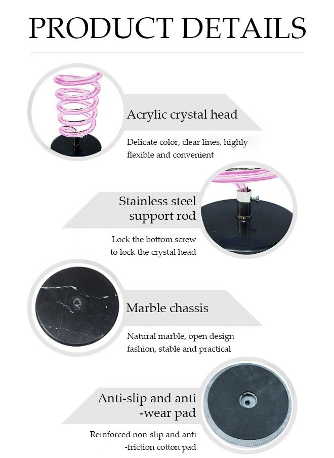 Generic - Professional Marble Hair Dryer Stand Table Type Dryer Holder Specially for Salon Hotel Use Pink - Image 1