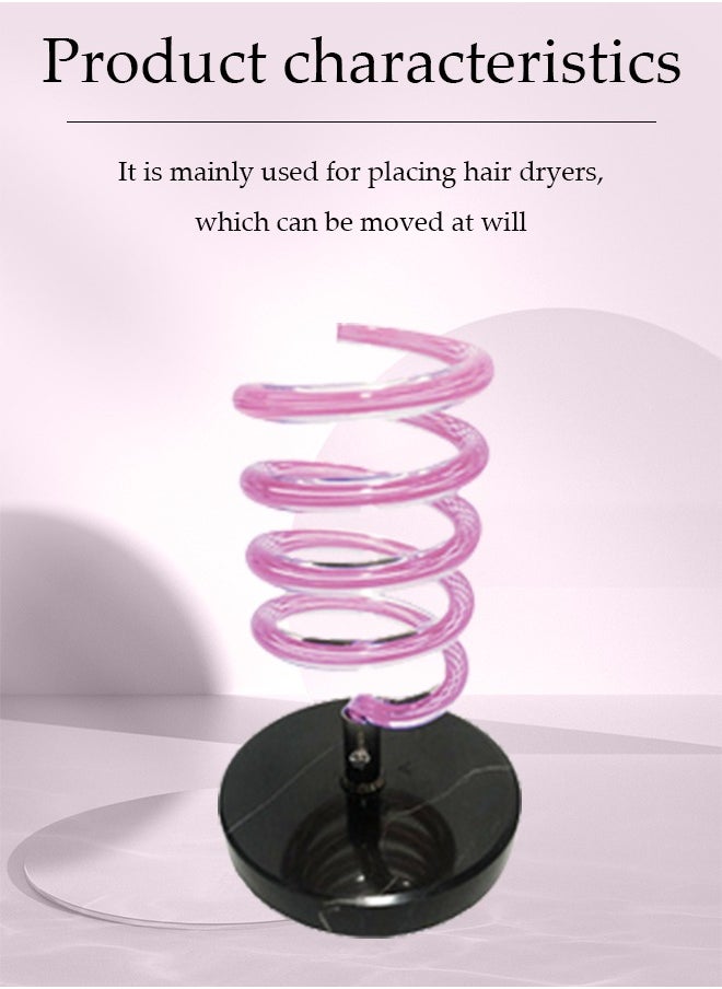 Generic - Professional Marble Hair Dryer Stand Table Type Dryer Holder Specially for Salon Hotel Use Pink - Image 1