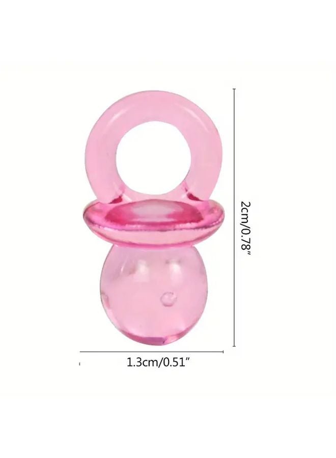 Blue Pink Mini Acrylic Pacifier Gender Reveal Table Scatters 50pcs Baby Shower Birthday Party Decorations - Image 5