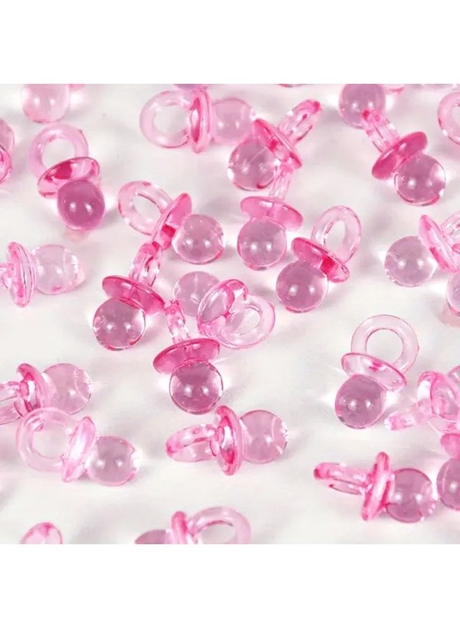 Blue Pink Mini Acrylic Pacifier Gender Reveal Table Scatters 50pcs Baby Shower Birthday Party Decorations - Image 4