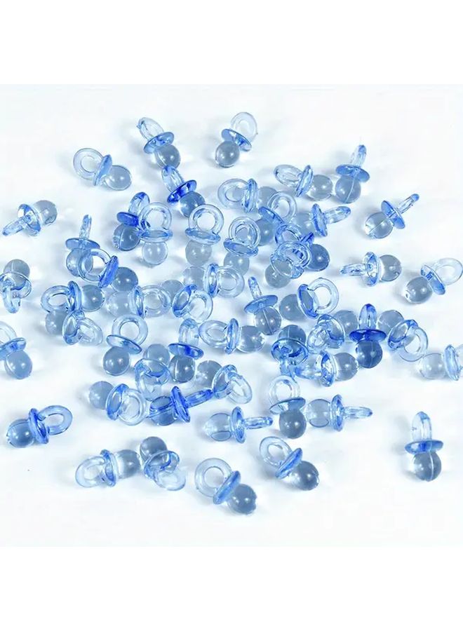 Blue Pink Mini Acrylic Pacifier Gender Reveal Table Scatters 50pcs Baby Shower Birthday Party Decorations - Image 3