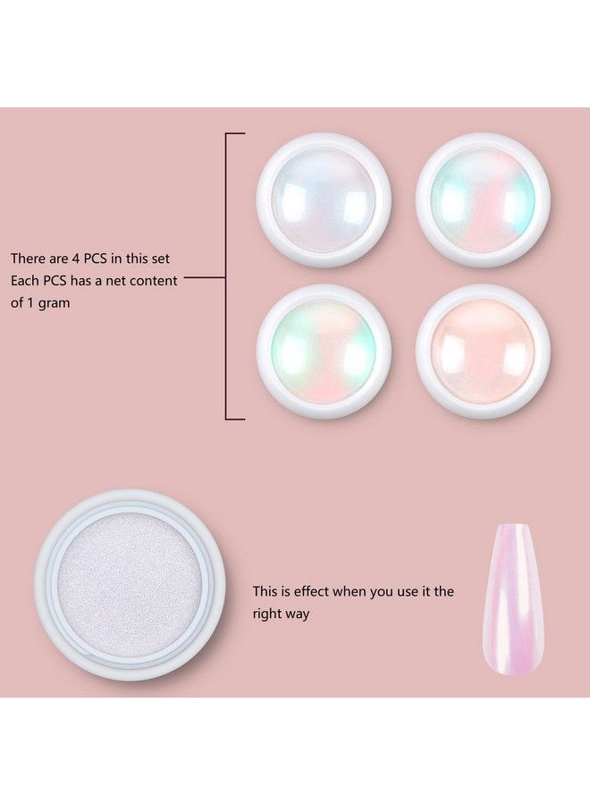 Artdone Chrome Nail Powder Metallic Mirror Effect Pigment Chrome Iridescent Aurora Nail Glitter Mermaid Pearl Glitter Dust Kit For Gel Polish Nail Art Decoration Resin Craft… - Image 5