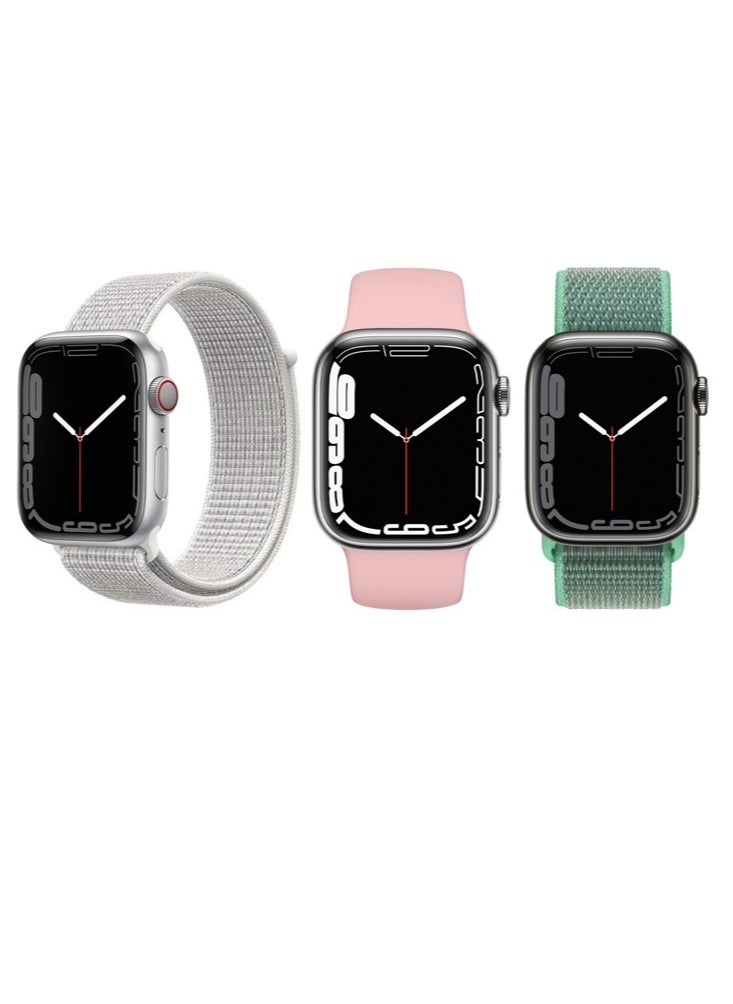 بيرفيي 3 قطع لتبديل سوار الساعة لساعة Apple Watch بأحجام 41/40/38 ملم من السلسلة 8/7/6/5/4/SE.  - Image 1