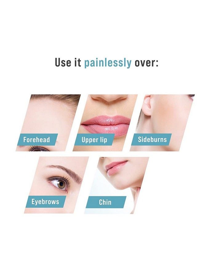 Sirona Reusable Blink & Glow Face Razor For Women 2 Razors ; Painless Facial Hair Removal ; Eyebrow Shaper ; For Eyebrows Upper Lip Forehead Peach Fuzz Chin And Sideburns ; Dermaplaning Tool - Image 5