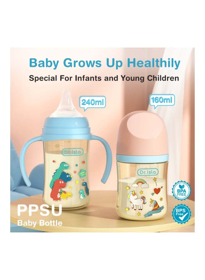 Dr.isla Baby Bottle PB01, 160ML, Special for Infants & Young Children, Silicone Nipple, PPSU+PP Material, Air Flex System, Impact-Resistant, Green  - Image 3