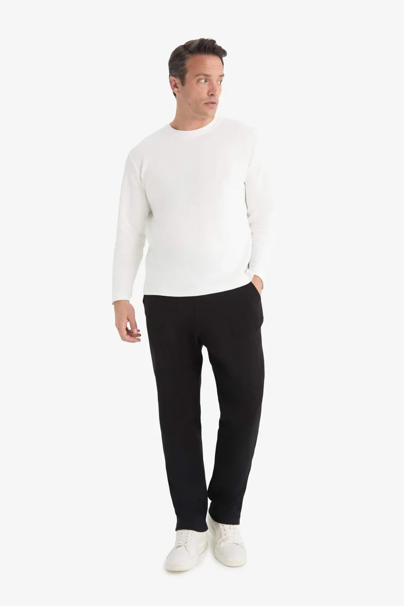 Defacto Regular Fit Pocketed Straight Leg Cotton Sweatpants