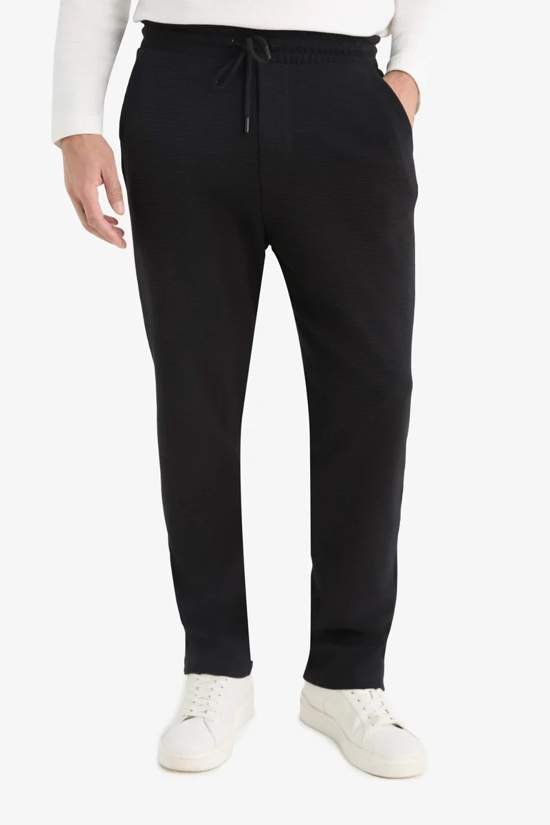 Defacto  Regular Fit Pocketed Straight Leg Cotton Sweatpants for Men | Best Price UAE