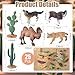 MiniInflat 25 Pcs Desert Animals Figures Set for School Projects Desert Diorama Toys Supplies for Kids with Camel Cactuses Resin Bugs Insects Animals Model for Cake Toppers Birthday Gift Party Favor - Image 4