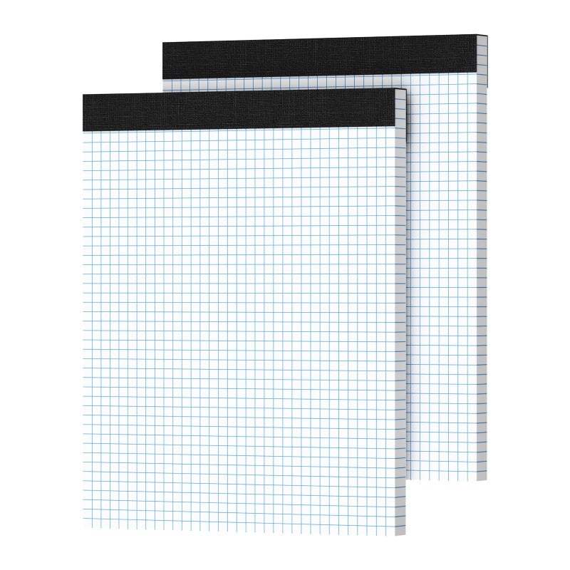 Ciphyfee Graph Paper 8.5 X 11, 2 Pack, 4x4 Quad Ruled, Grid Paper Pad 8-1/2" X 11.75", Grid Pad 8.5 X 11.75, Engineering Notebook, Easy Tears Off, White 70 Gsm Graft Paper - Image 1