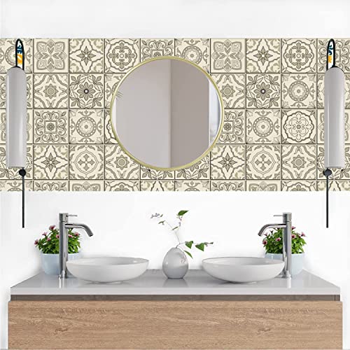 ELTON Morrocon Spanish Tile Decals for Table Wall Stairs Bathroom & Kitchen Self Adhesive Easy to Apply Just Peel & Stick (5 X 5 Inch 36 pic, Color a)-Polyvinyl Chloride - Image 3