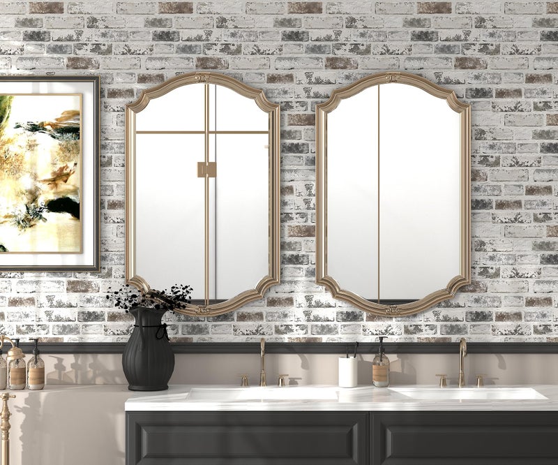 PeonyQueen Brick Wallpaper Peel and Stick Wallpaper 17.3"x393" Grey and White 3D Brick Wallpapers Self Adhesive Vintage Wall Paper Removable Textured Contact Paper for Fireplace Kitchen Home Decoration Vinyl - Image 5