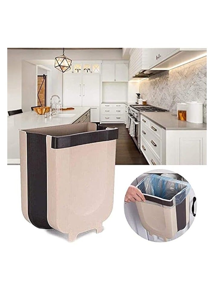 SHOWAY Hanging Trash Can Kitchen Cabinet Door Hanging Trash Small Compact Garbage Can Hanging Cabinet Trash Plastic Bag Holder Hanging Waste Basket - Image 5