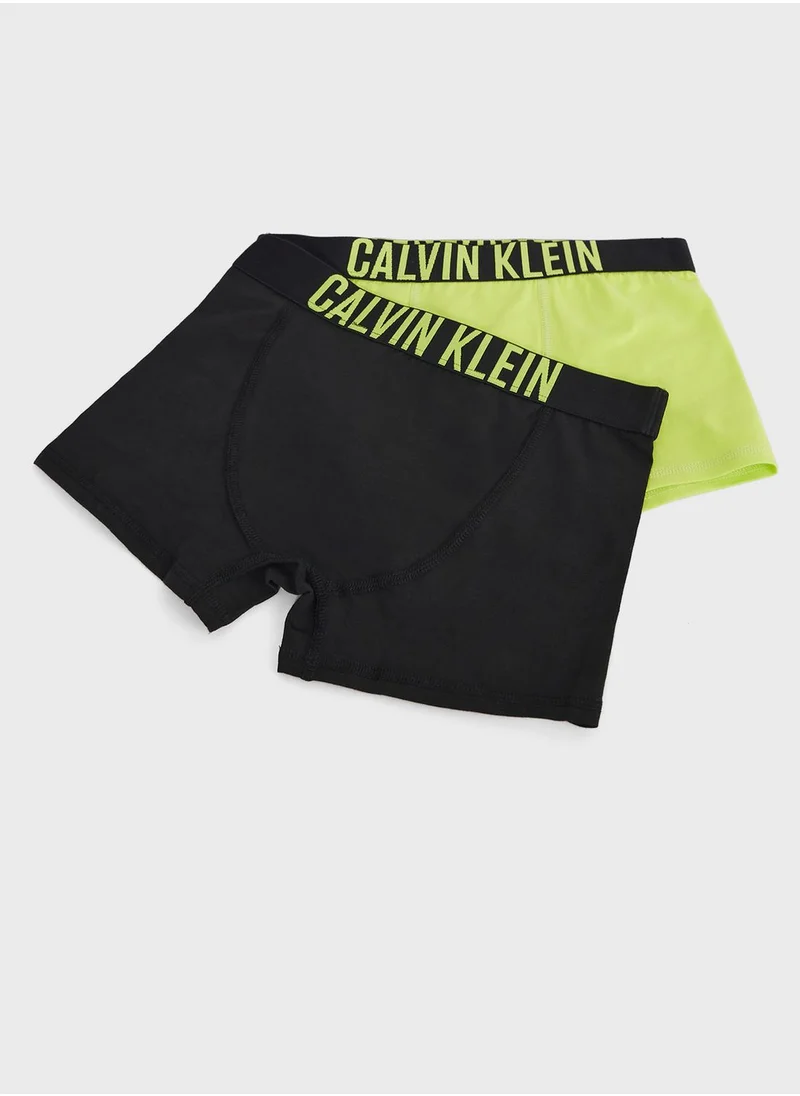Calvin Klein Jeans Kids 2 Pack Logo Trunks