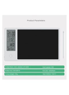 Y&D Desktop LCD Writing Tablet Drawing Pad with Digital Alarm Clock and Calendar Electronic Bulletin Board Memo Temperature Humidity for Kids Bedroom Office School  - Image 4
