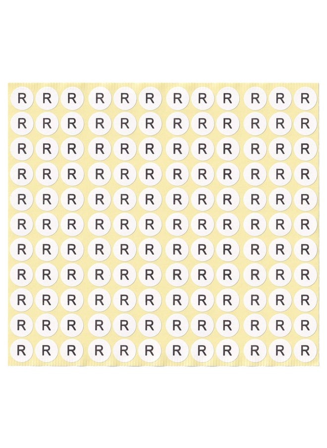 dealzEpic - Alphabet Stickers Of The Letter R - Small Round Paper Self-Adhesive Peel And Stick Letter Labels - Set Of 15 Sheets  - Image 2