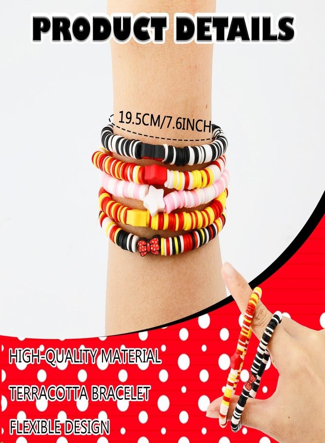 Sumalon Colorful Friendship Bracelet Set, Cute Stack Summer Beach Surfer Bracelets, Handmade Adjustable Stretch Beaded Bracelets (16Pcs-Mouse) - Image 2