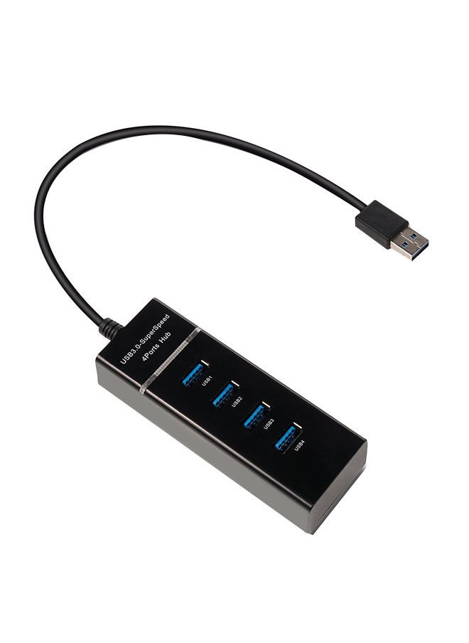 نيبمينينت - كابل محول وموزع محمول مزود بعدد 4 منافذ USB 3.0 أسود - Image 1
