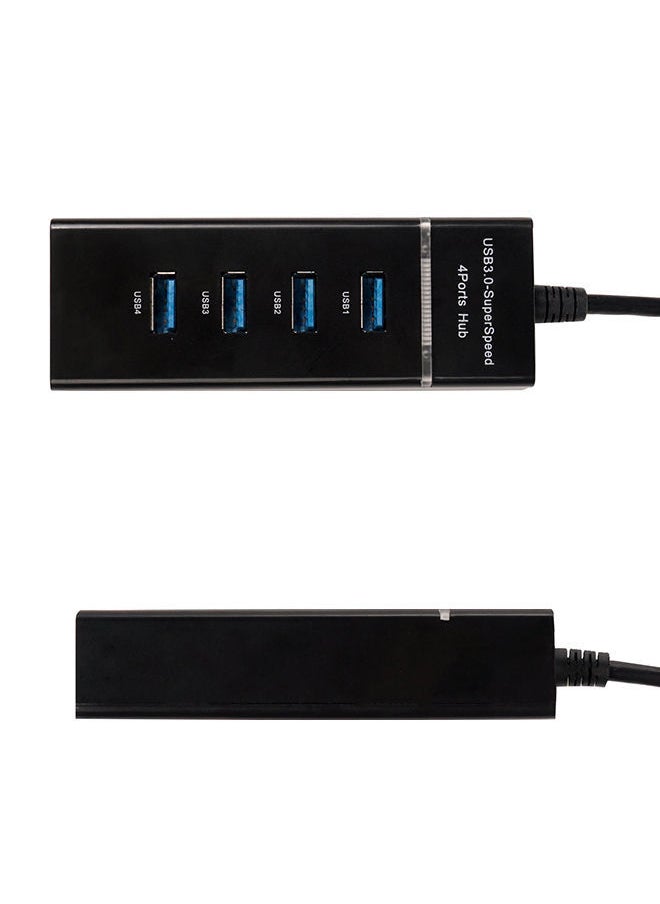 نيبمينينت - كابل محول وموزع محمول مزود بعدد 4 منافذ USB 3.0 أسود - Image 1