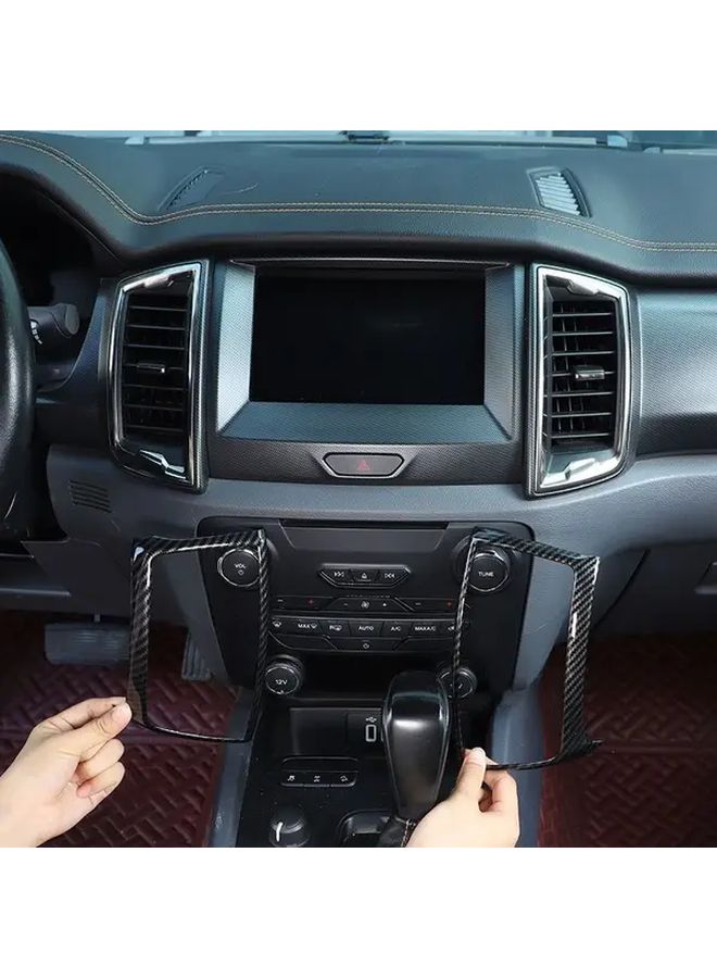Carbon Fiber Pattern Air Outlet Frame Decorative Stickers For Ford Ranger Everest 2016-2021 - Image 5