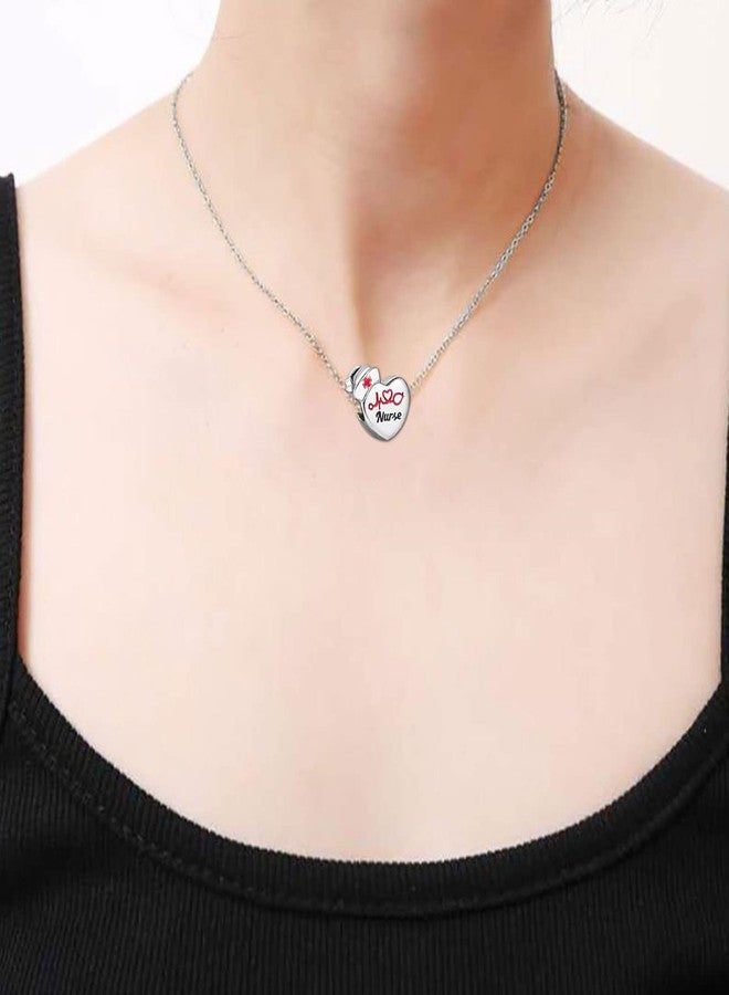 KunBead Heartbeat Love Heart Nurses Day ECG Bead Charm Compatible with Pandora Bracelets - Image 4