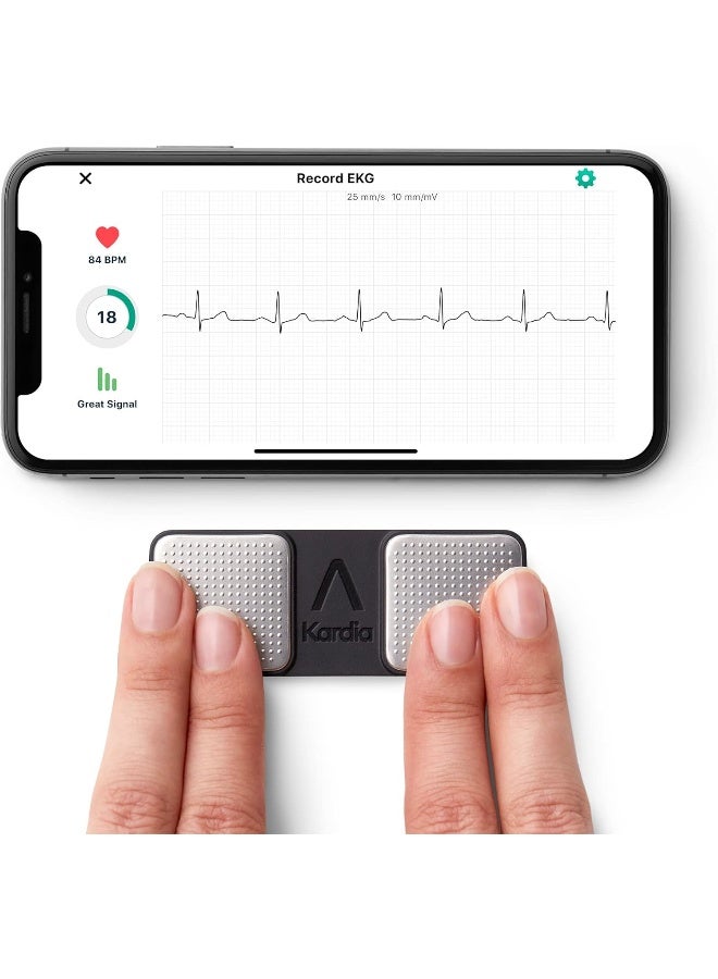 AliveCor KardiaMobile 1-Lead Personal ECG Monitor - Record ECGs at Home - Detects AF and Irregular Arrhythmias - Instant Results in 30 Seconds - Easy to Use - Works with Most Smartphones - Image 2