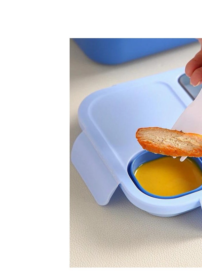 Lunch Box with Spoon&Fork, 1450ml Capacity, 3 Compartments, Microwave Safe, Multiple Colors