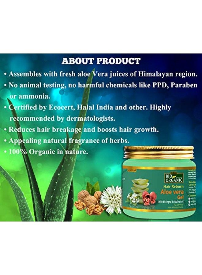 Indus Valley Bio Organic Hair Reborn Aloe Vera Gel With Bhringraj & Walnut Oil For Ultimate Hair Management (175Ml) - Image 4