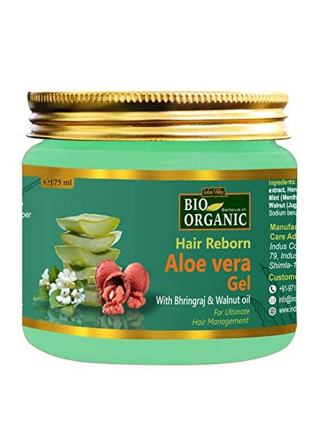 Indus Valley Bio Organic Hair Reborn Aloe Vera Gel With Bhringraj & Walnut Oil For Ultimate Hair Management (175Ml) - Image 1