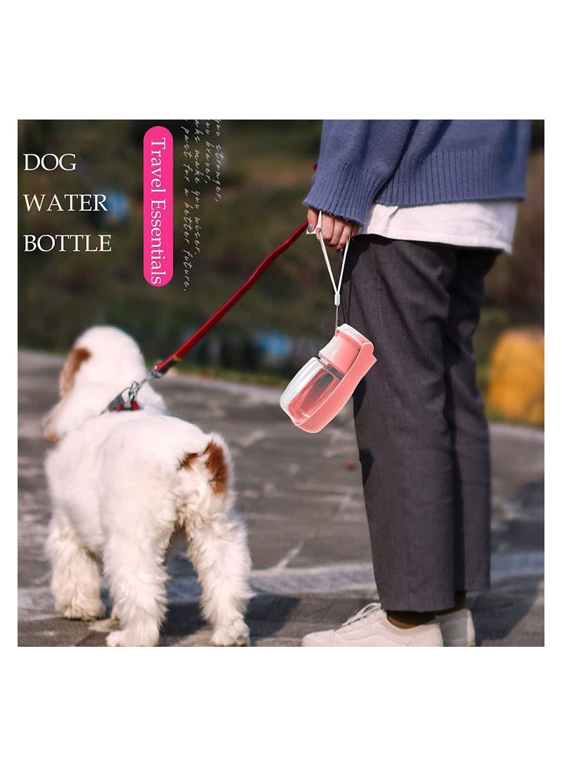 زجاجة مياه محمولة للحيوانات الأليفة للسفر، مقاومة للتسرب وخالية من مادة BPA، وردية اللون - Image 3