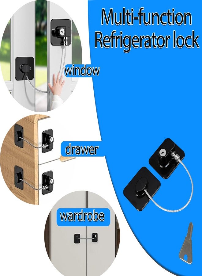 MCOTOP Cabinet Locks Baby proofing, Child Safety Cabinet Proofing, Baby proofing cabinets, for Fridge Locks-Kitchen-Oven Lock-Drawer Lock (Upgraded Black) - Image 2
