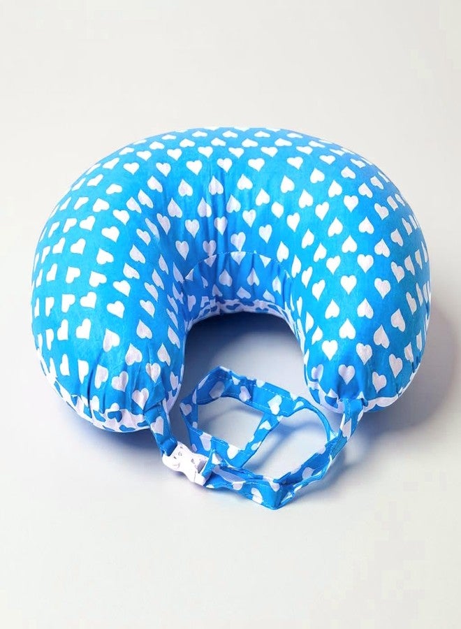 VParents Feeding Pillow, Breast Feeding Pillows Vacuum Packed Cotton Nursing Pillow and Positioner, Breastfeeding, Bottle Feeding, Baby Support Rosy (Blue) 110486 - Image 1