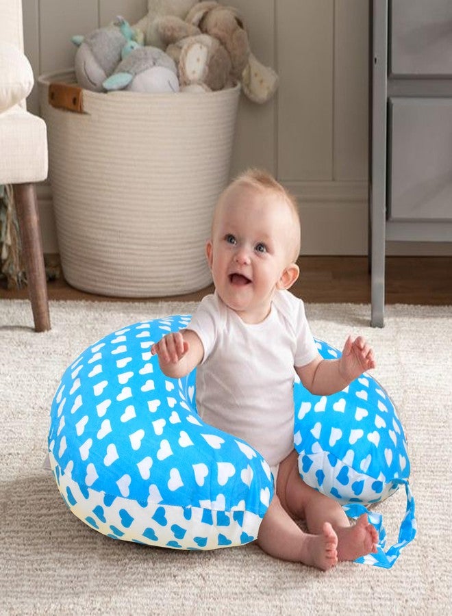VParents Feeding Pillow, Breast Feeding Pillows Vacuum Packed Cotton Nursing Pillow and Positioner, Breastfeeding, Bottle Feeding, Baby Support Rosy (Blue) 110486 - Image 2