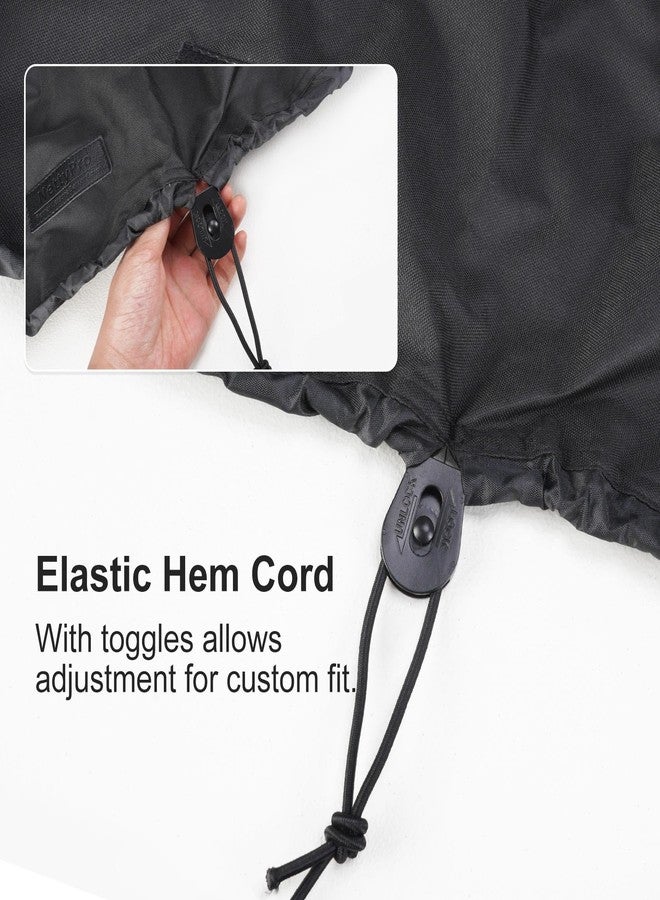 NettyPro غطاء NettyPro لشواية سطح الطاولة مقاس 22 بوصة و17 بوصة، مقاوم للماء، شديد التحمل، محمول، غطاء لشواية بروبان ثنائية الشعلة لعلامات Cuisinart وMonument وPit Boss وRoyal Gourmet، أسود - Image 5